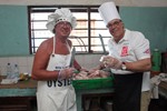 preparing fish